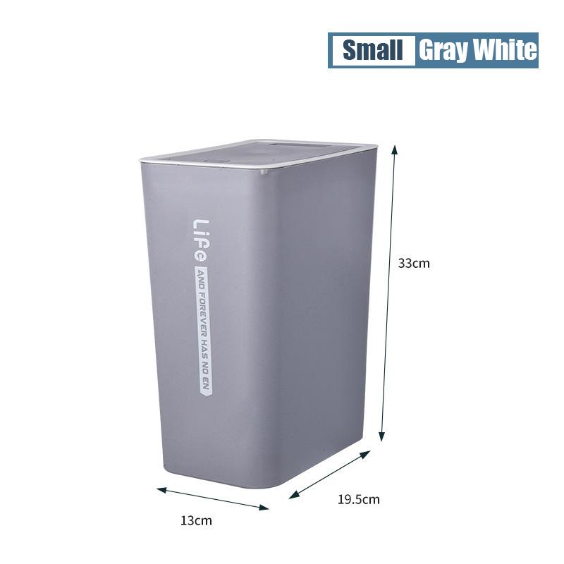 

1 шт. пластиковый прессованный мусорный бак с крышкой - мусорное ведро с пулевидной крышкой для ванной комнаты, гостиной, спальни - предметы первой необходимости для дома