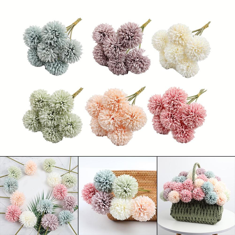 Artificial Chrysanthemum Ball Decor Hydrangea Bouquet Decor Flowers Plastic