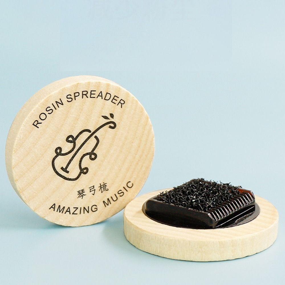 Wood Violin Bow Hair Brush Black Erhu Bow Brush Cleaning Tool Violin Bow Tail Comb  Students Use