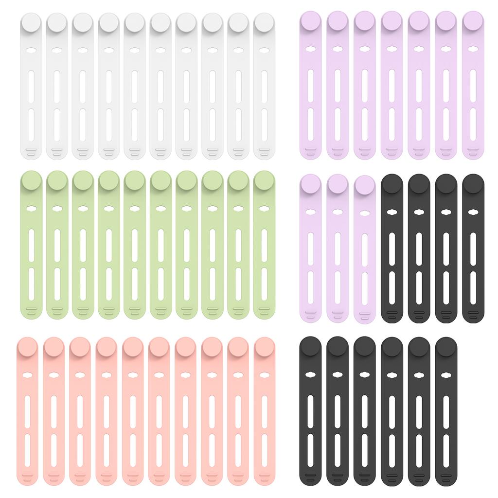 Zapięcia kablowe z możliwością odpięcia Organizer do przewodów Silikonowy Haczyk Pętelka Owijka Zip Opaska do wiązania Opaska do kabli Zarządzanie kablami Mocowanie Paski do kabli