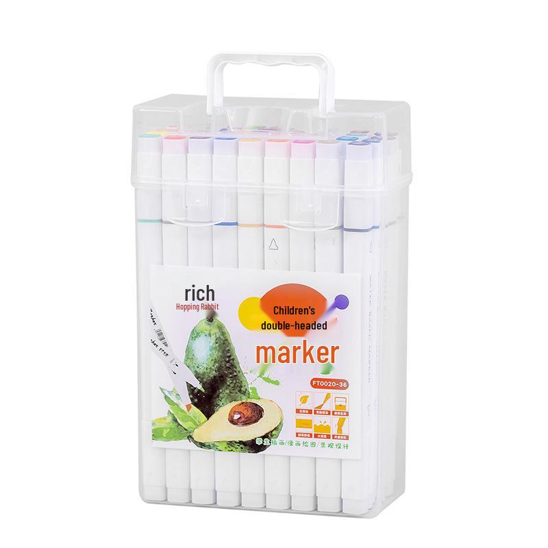 24/48-Color Double-Tip Water-Based Markers for Elementary Students' Drawing, Children's Art Supplies