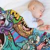 Graffiti Throw Blanket Fashion Sofas Decoratives Sleeping Bag Flannel Fabric Blankets