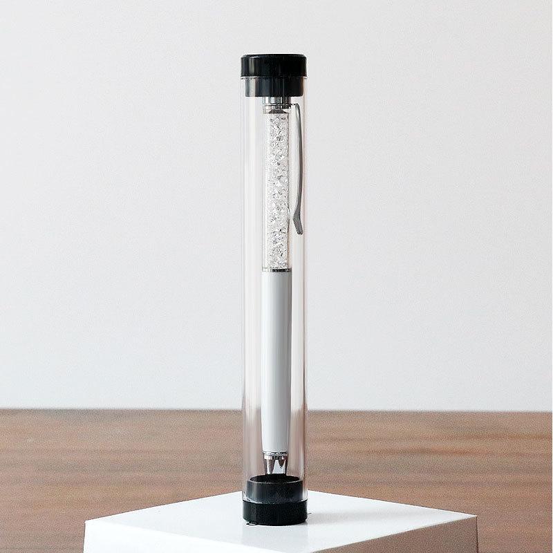 10Pcs Transparent Tube Pen Holder Case Eco-friendly Plastic Ballpoint Pen Storage Box for Teen Student School Use