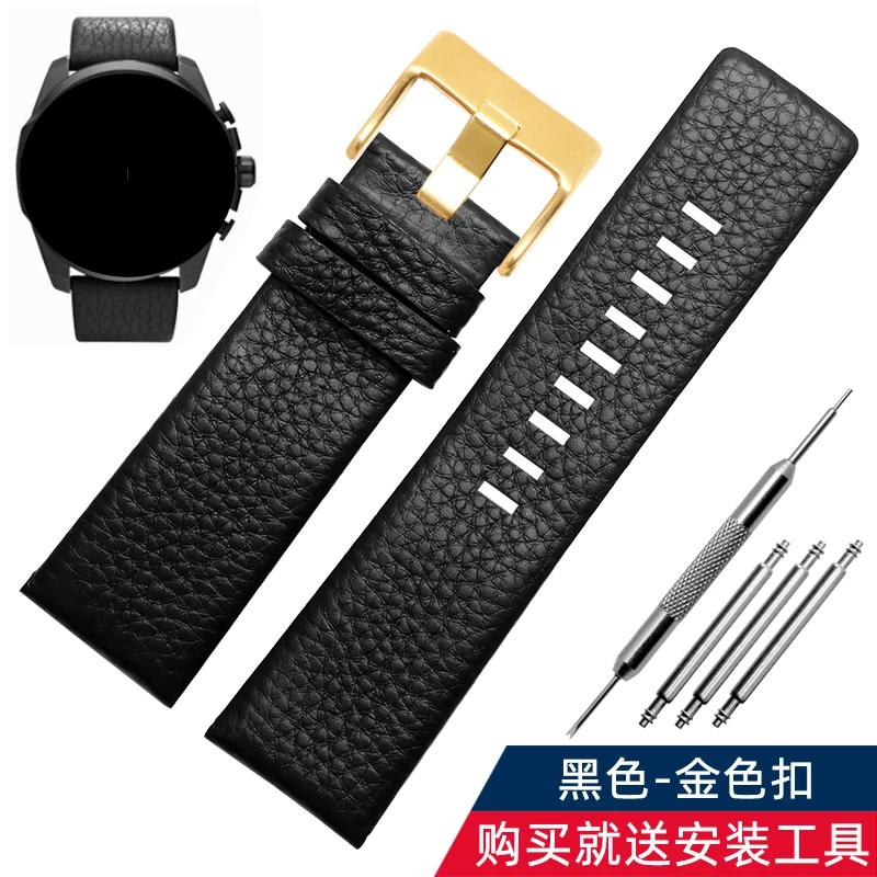 22mm 24mm 26mm 28mm 30mm 32mm Rindslederarmband für Diesel Uhr DZ4318 4386 4323 Uhrenarmband Herren Große Größe Echtes Lederarmband