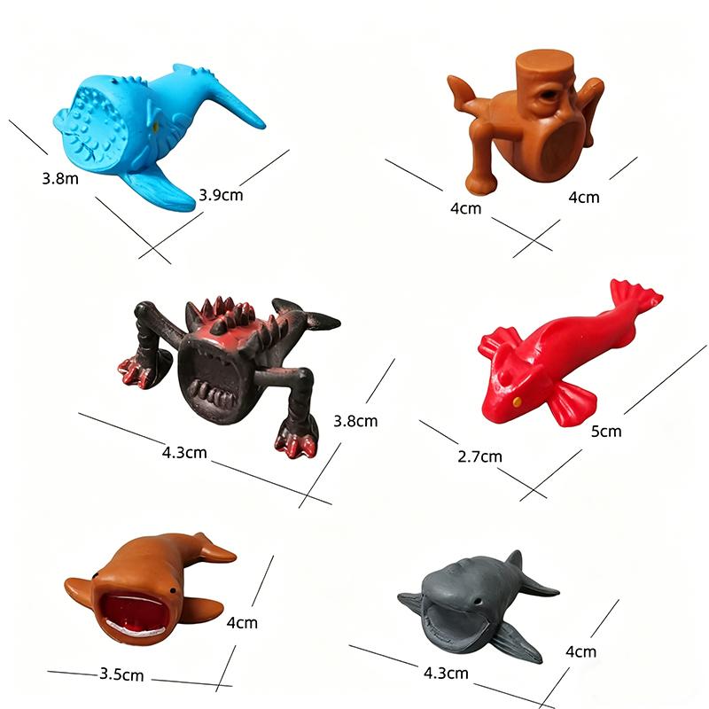 24 Stück Sea Eater Bloop Gran Maja Figur Heimdekoration Modell Mini 2,5-5CM Tiefsee-Monster Figuren Heimdeko Ornamente