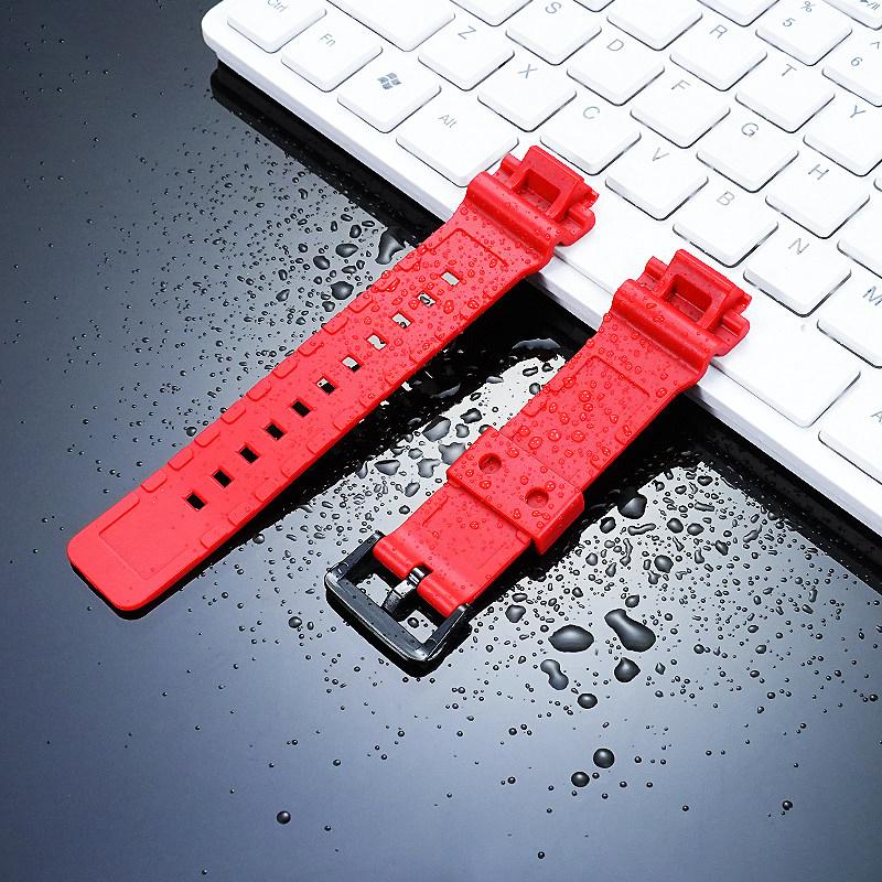 18MM Silicone Watch Strap for Casio WS-1400H/1300/1700H W-737H Sports Resin Silicone Watch Strap Accessories for Men's Bracelets