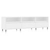 TV Cabinet, White, 150X30X44.5 Cm, Wood-Based Material