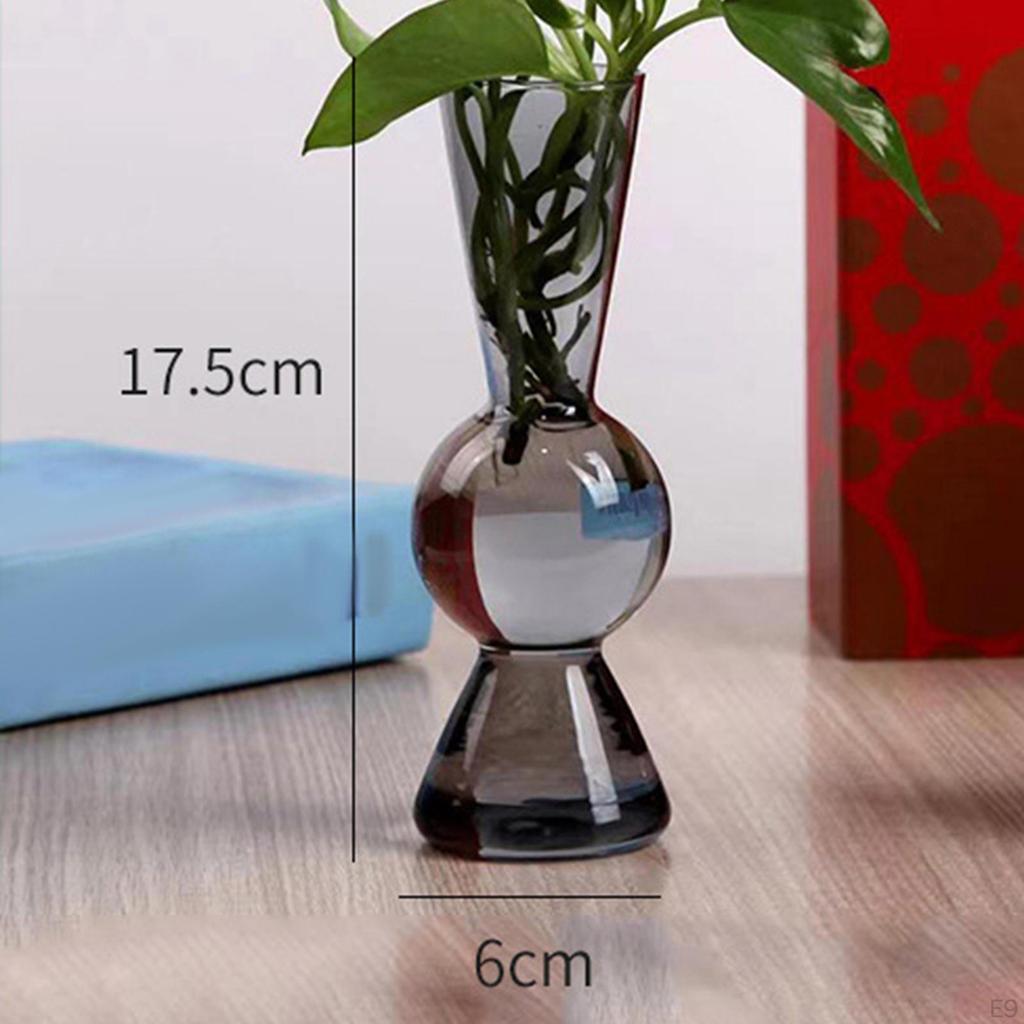 Glass Flower Vase Holder Flowerpot Ornaments Planters for Living Room Home Bedroom Decoration