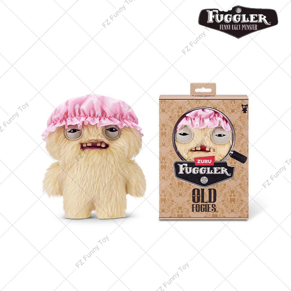 Poupée Peluche Originale Fuggler Chats de Vieille Rue Étoiles Fuggstars Monstre à la Dent Moche Star du Rock et du Hip Hop Peluche Cadeau d'Anniversaire 1pc with box beige