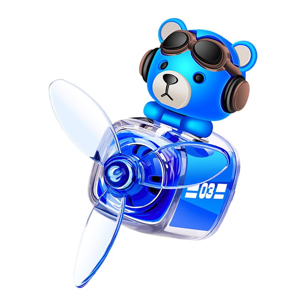 Cute Bear Car Air Freshener - Propeller-themed scented diffuser, long-lasting