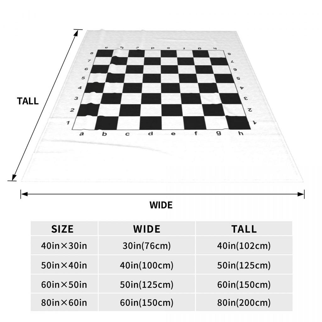 Chess Board Black And White Grid Checkered Blanket Soft Warm Flannel Throw Blanket Bedding for Bed Living room Picnic Home Sofa