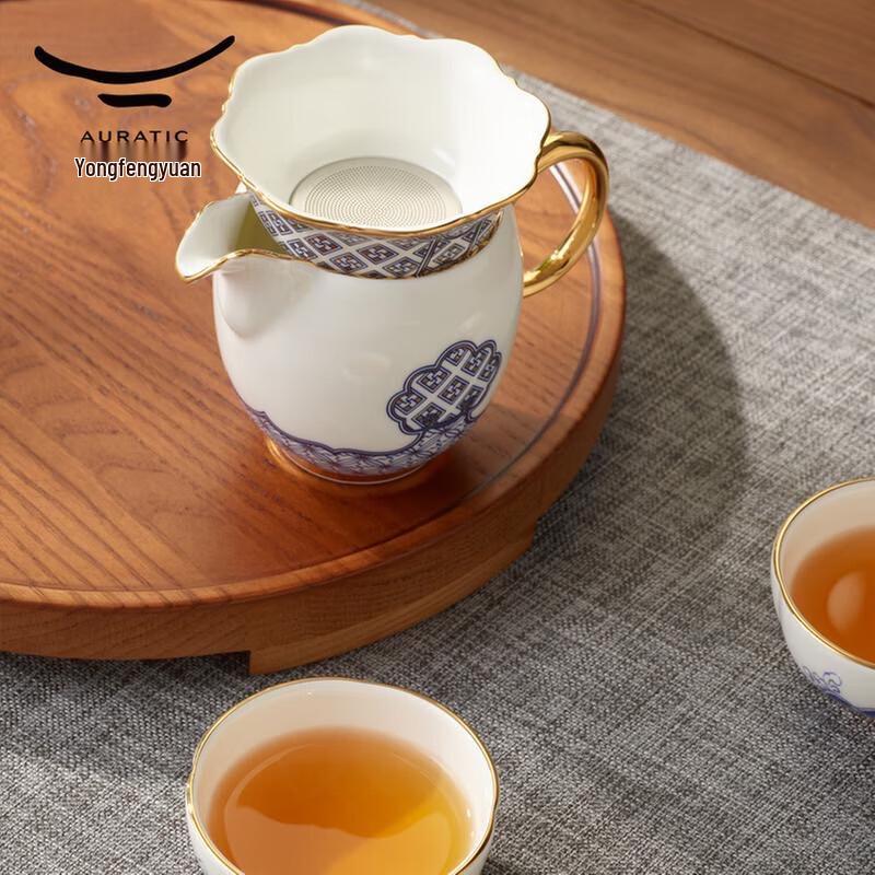 Yongfengyuan Mr. Porcelain 'Peace & Prosperity' 8-Piece Ceramic Tea Set