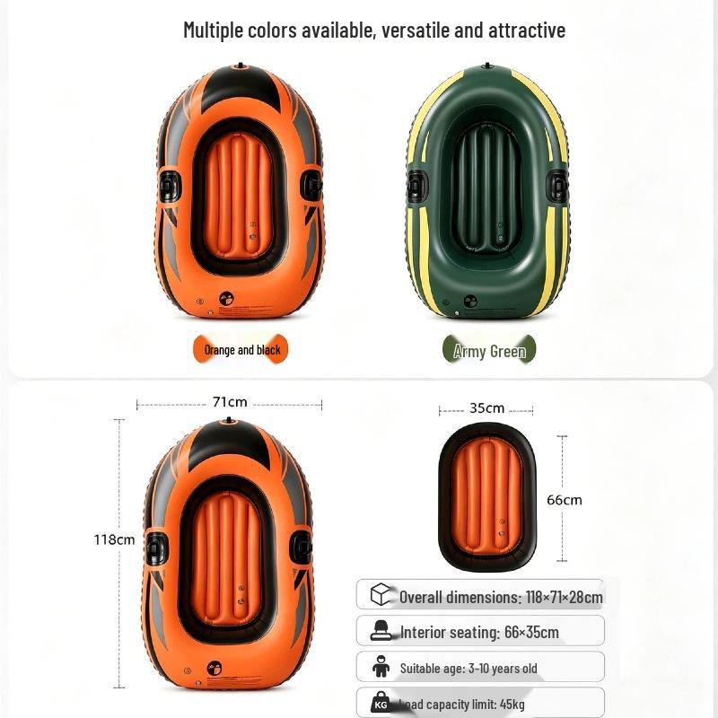 Children's Thickened Inflatable Kayak – Single-Person Rubber Dinghy for Outdoor Water Fun