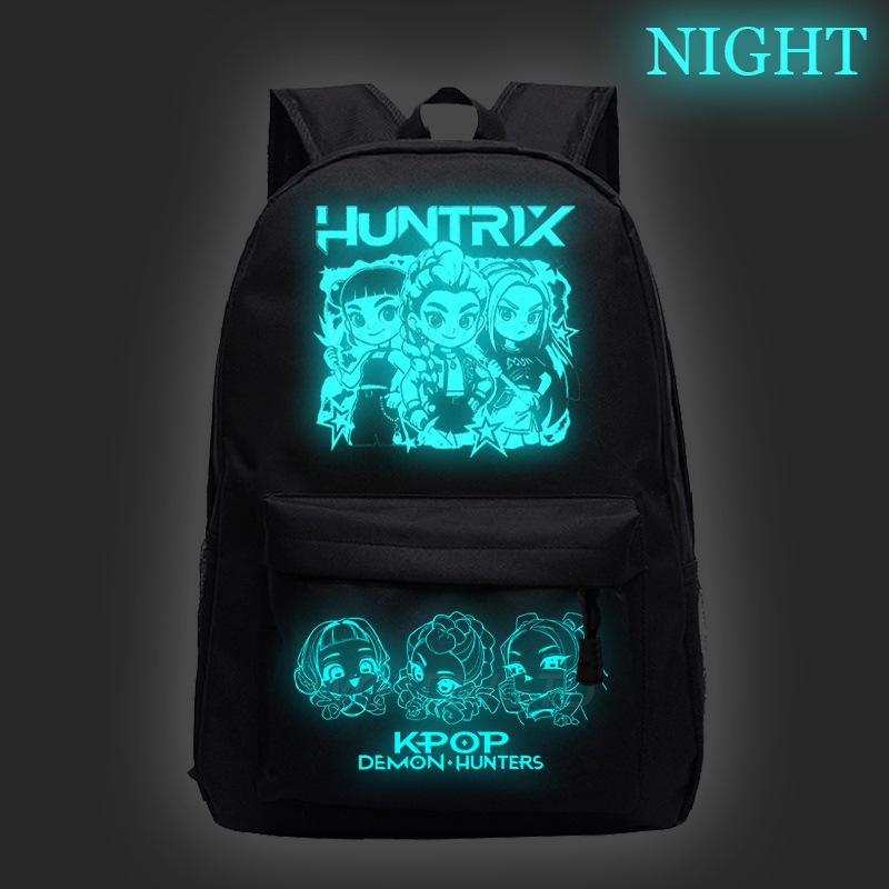 Witch Hunters Peripheral Printed Backpack Lightweight Ridge Protection Primary and Secondary School Students Campus Trend Luminous School Bag