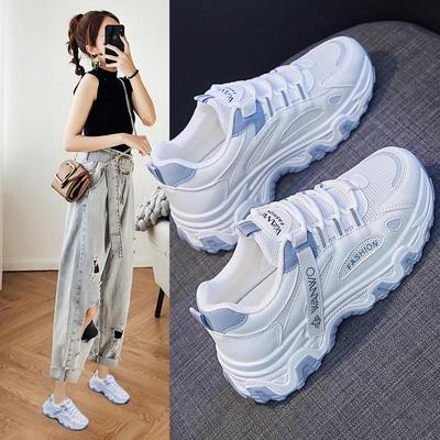 Plateau-Sneakers für Damen im koreanischen Stil 2024: Trendy Frühling Sportliche Freizeitschuhe Q7811