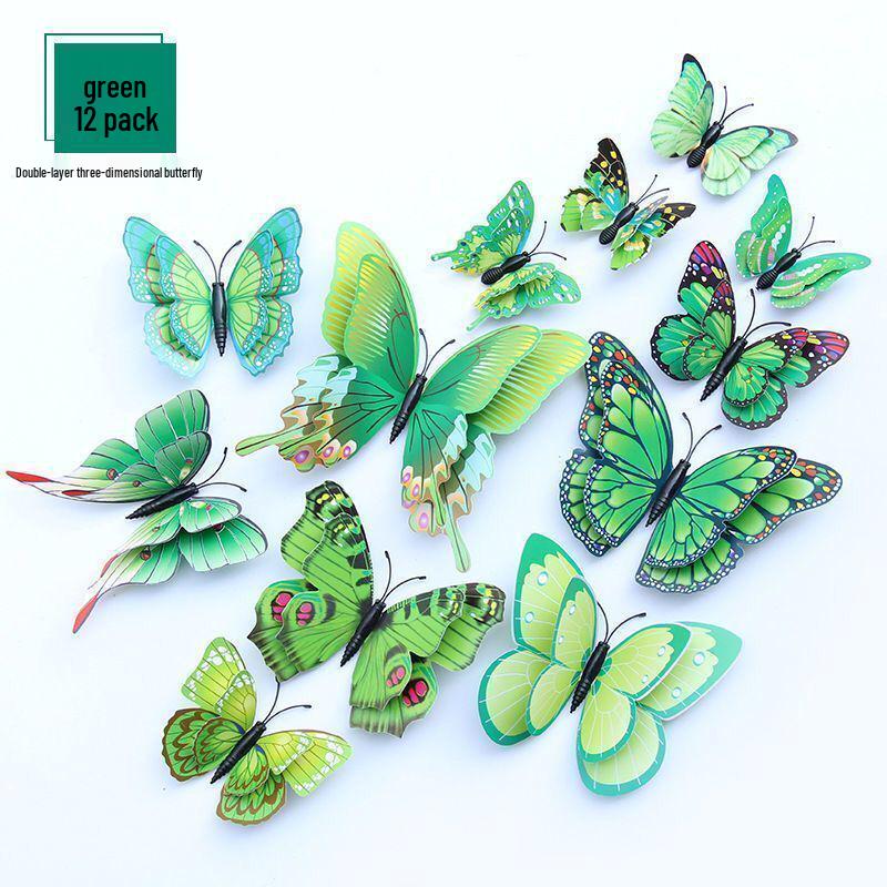 3D Butterfly Decorative Sticker with Adhesive - Perfect for Walls, Weddings, and Fridge Magnets.