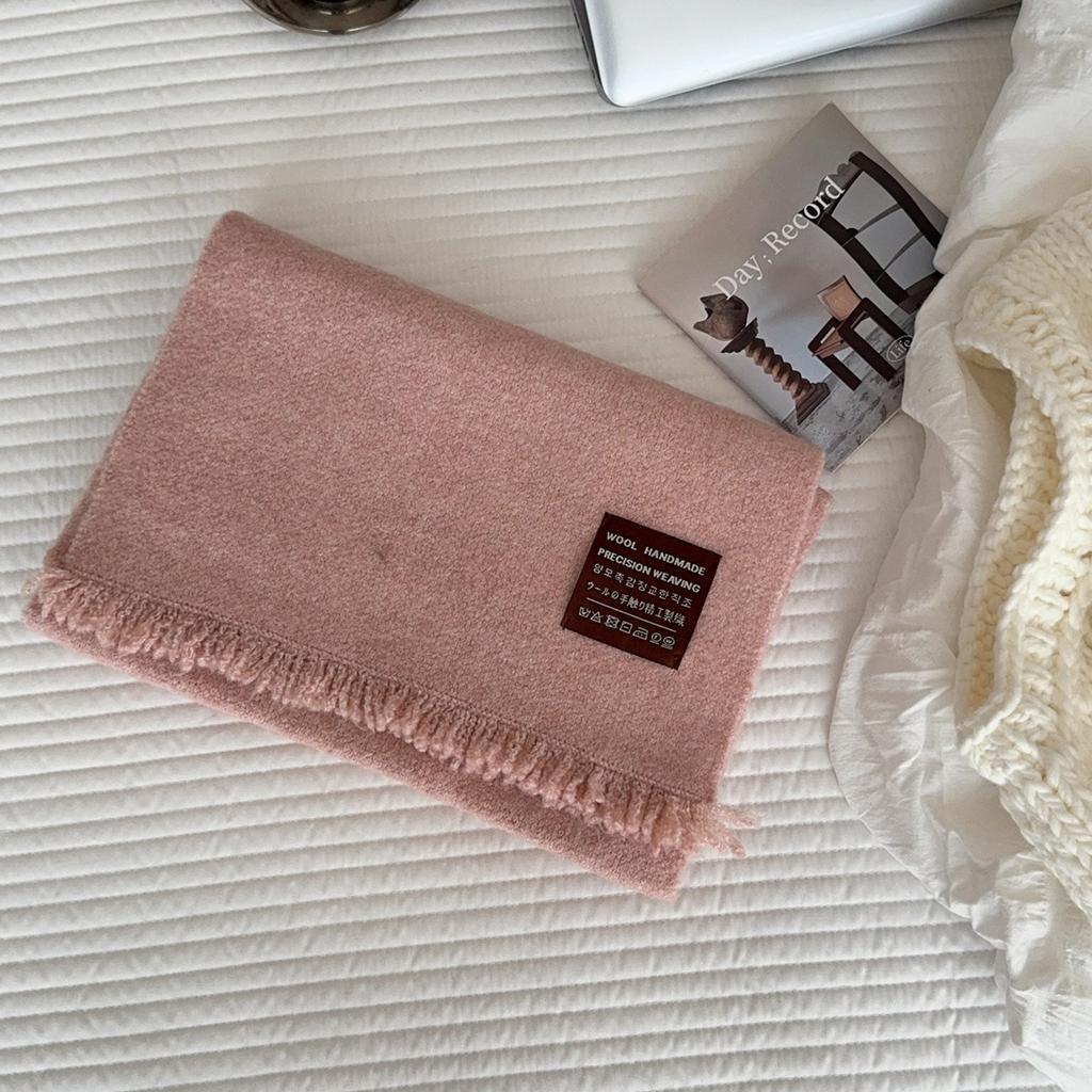 Einfarbiger Kaschmir-Imitat-Schal für Damen, geeignet für den Winter, geeignet für Paare, doppelt verwendbar, warm, lang, dick