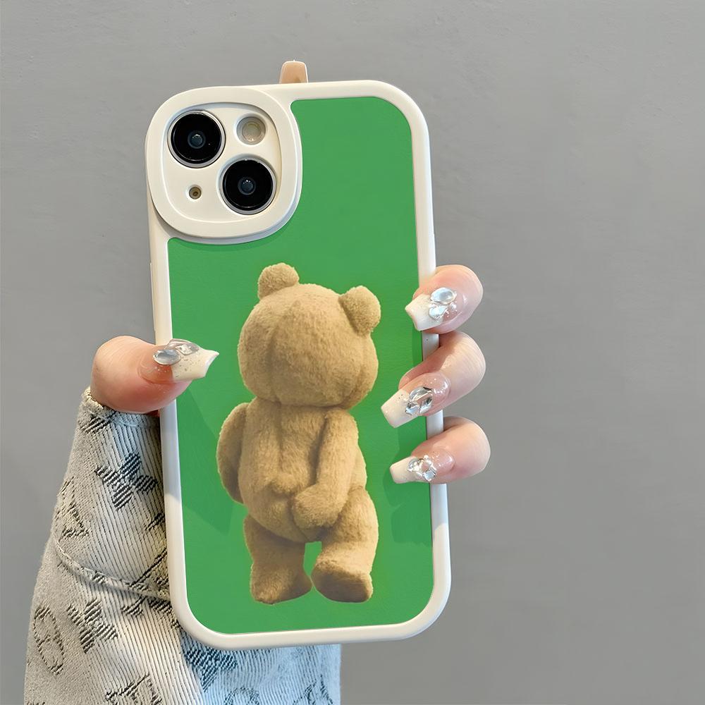 Ted Bear Movie Ted Kiss MY Butt Ass Phone Case New 2025 Lambskin Silicone For IPhone 16 15 14 11 12 13 Pro Max Mini Anti-robbery