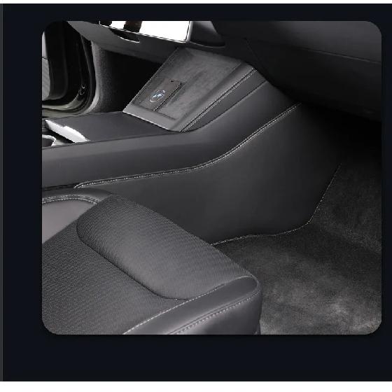 For Tesla Model 3 Highland Central Control Side Defense Kick Pad Nappa Leather Model Y 2023 Right Rudder Protective Foot Pad