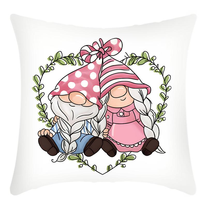 Fashionable Spring Flower Spring Elements Pillow Cover Linen Flower Cushion Pillow Cover