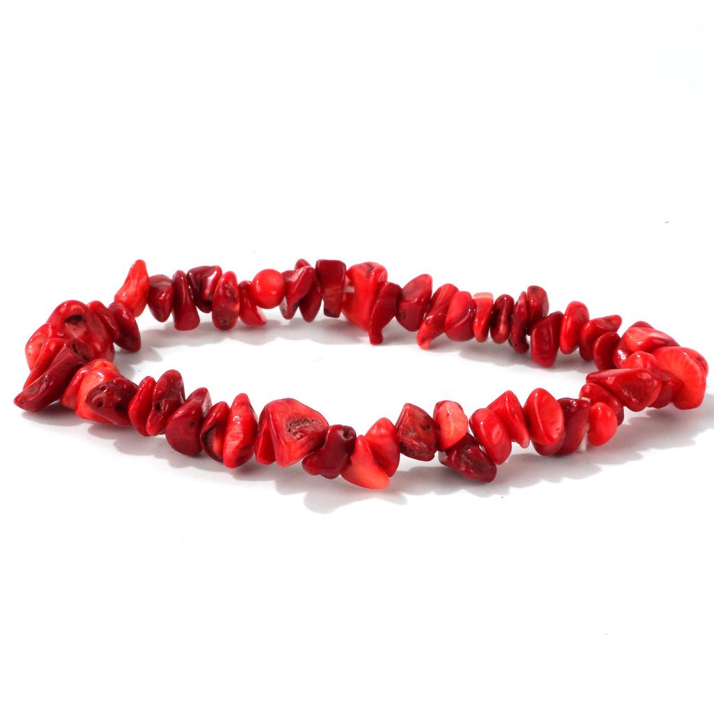 Natural stone bracelet beaded natural gravel elastic stacking wearing versatile high-end light luxury hot-selling bracelet