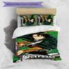 3pcs Custom Name Attack on Titan Bedding Set Duvet Cover Closure Includes 1 Duvet Cover & 2 Pillowcases for All Seasons Bedroom Decor