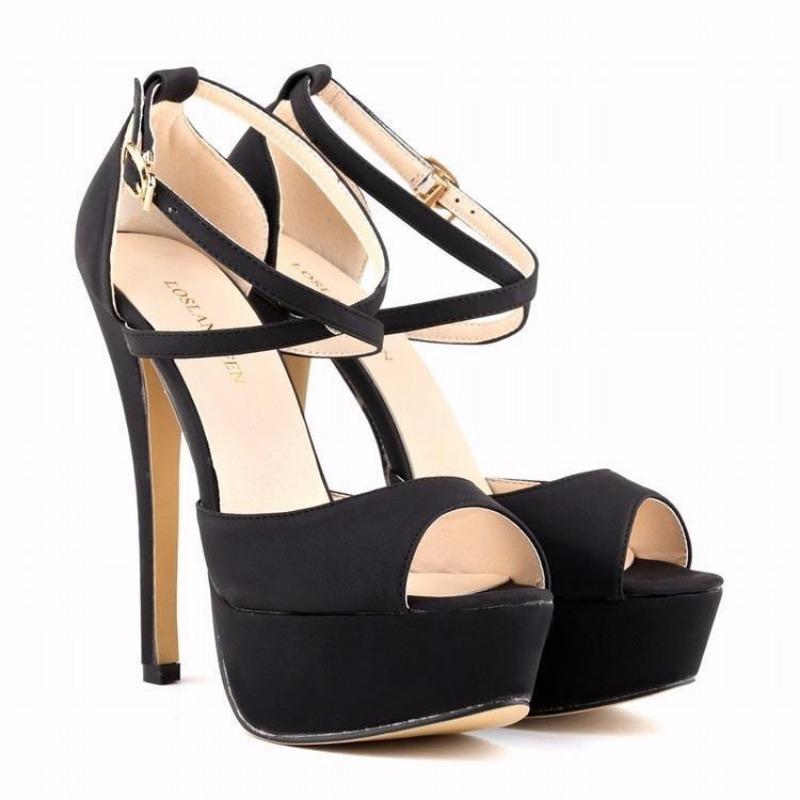 Rome Style Women Sexy Open Toes Sandals Thin Heels Platform High Heels Pumps Summer Shoes Stilettoes Suede Shoe