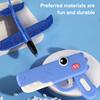 Foam Bombs Dinosaur Airplane Launcher Toy Set Soft Foam Glider Plane with Catapult Mechanism Lightweight Outdoor Flying Toy for Kids Birthday Gifts