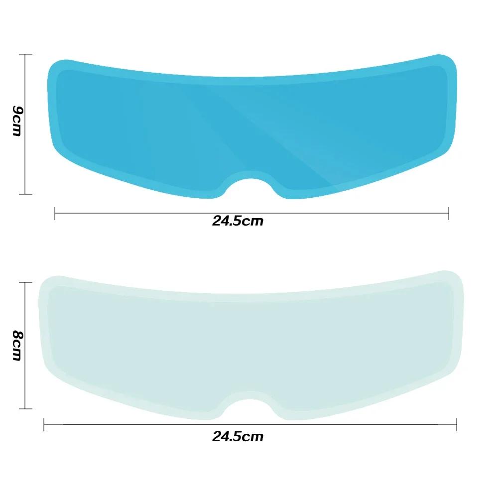 1/2PCS Motorcycle Helmet Clear Anti-Fog Rainproof Film Three Styles Lens Sticker Driving Safety Nano Coating Helmet Accessories
