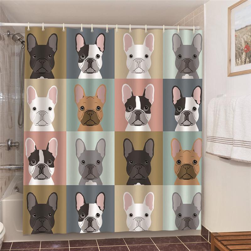 3D Djurtryckta Mörkläggande Duschdraperier För Badrum Strandlandskap Vattentätt Polyester Badkar Dropshipping Grossist