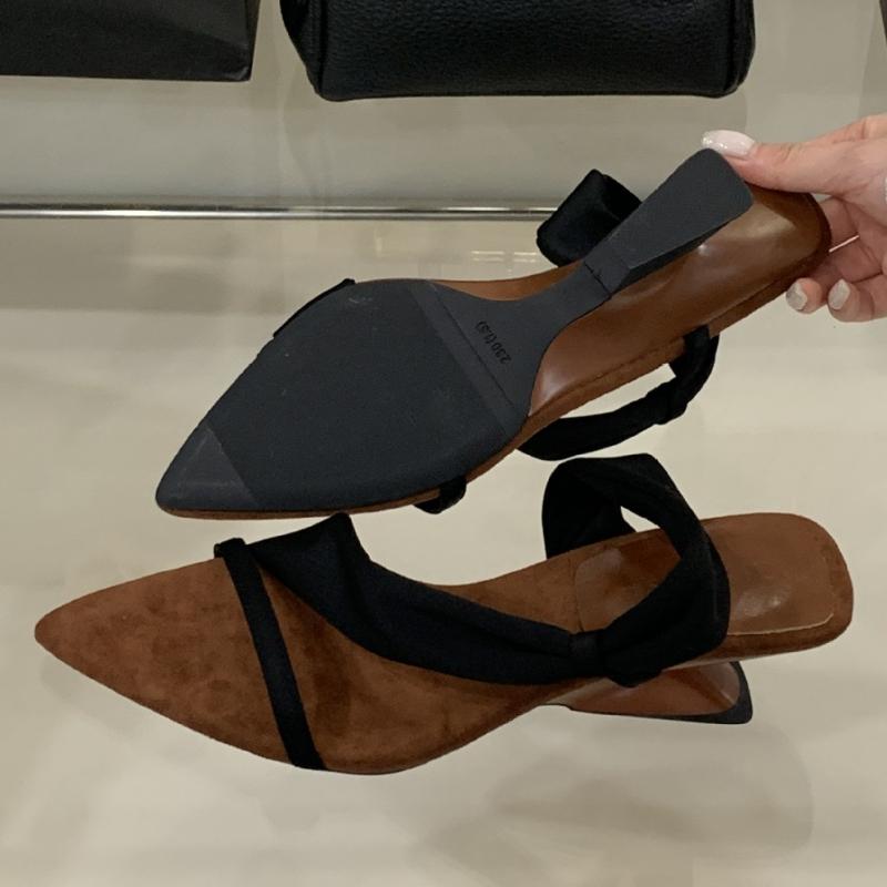 Fashion Luxury Designer Brand Women Slipper Summer Fashion Pointed Toe Narrow Band Shallow Wedge Party Dress Shoes Sexy Zapatos De Mujer
