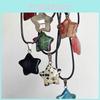 Stylish Adjustable Star Pendant Necklace With Natural Stone For Women Fashion Accessory