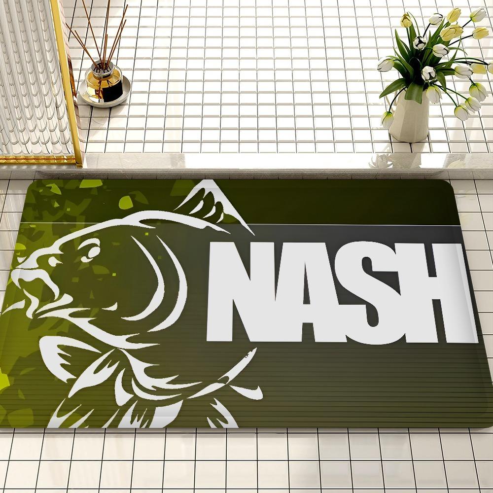 Nash Fishing Logo Mat Bathroom Absorbent Bedroom Door Rug Kitchen Balcony Living Room Entrance Welcome Carpet Home Decoration