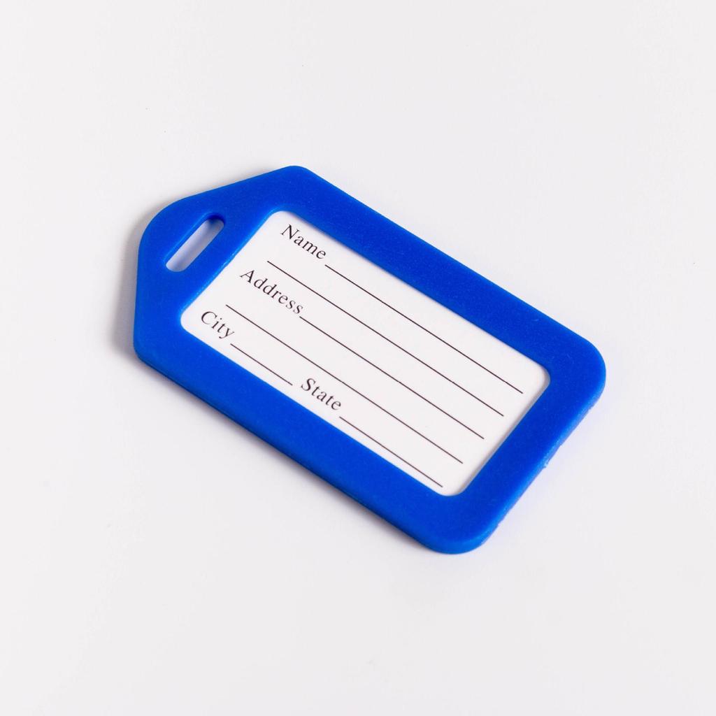 Bunter Flugzeug-Gepäckanhänger - Strapazierfähiges Namensschild aus Kunststoff für Koffer auf Reisen