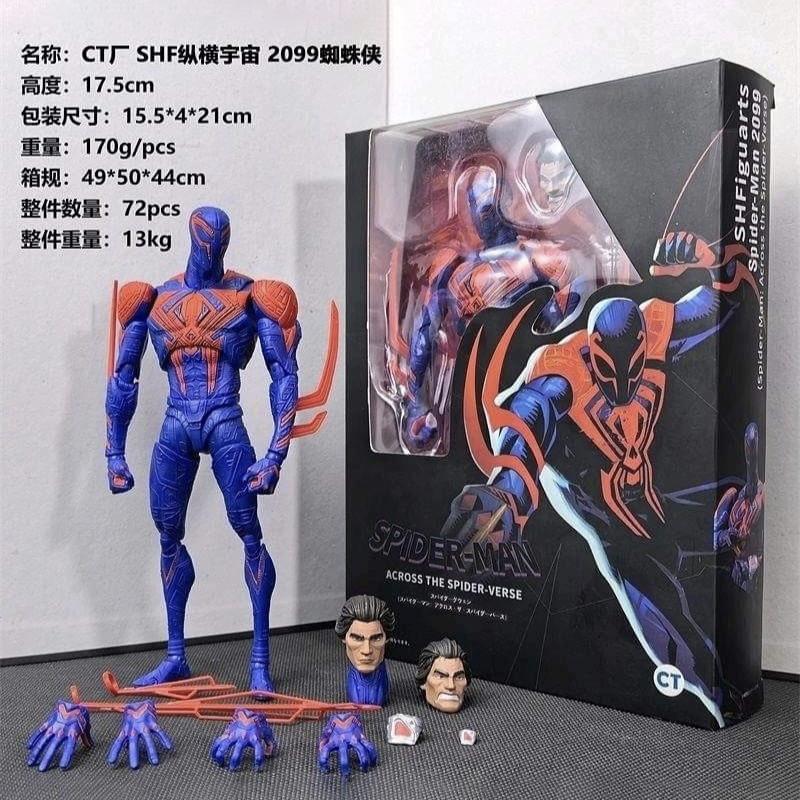 In Stock Ct Toys Spiderman Figurine 2099 Spider-Man Across The Spider-Verse Shf Anime Action Figurine Figurine Model Gifts Toys New-CT Factory