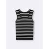 Gu By Uniqlo Rib Knit Striped Square Neck Tank Top