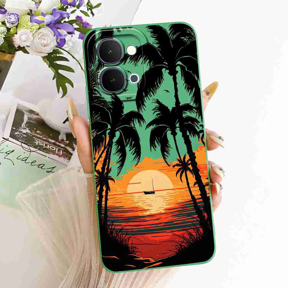 For Vivo Y31d 4G V2543 Case Fashion Cartoon Painting Silicone Full Protcetion Back Cover For Vivo Y 31d Y31D 4G Bumper Shell