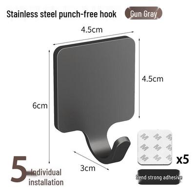 LIEI 304 Stainless Steel No-Drill Adhesive Hook