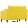 Vidaxl 2-Seater Sofa, Light Yellow, 120 Cm, Upholstered In Fabric