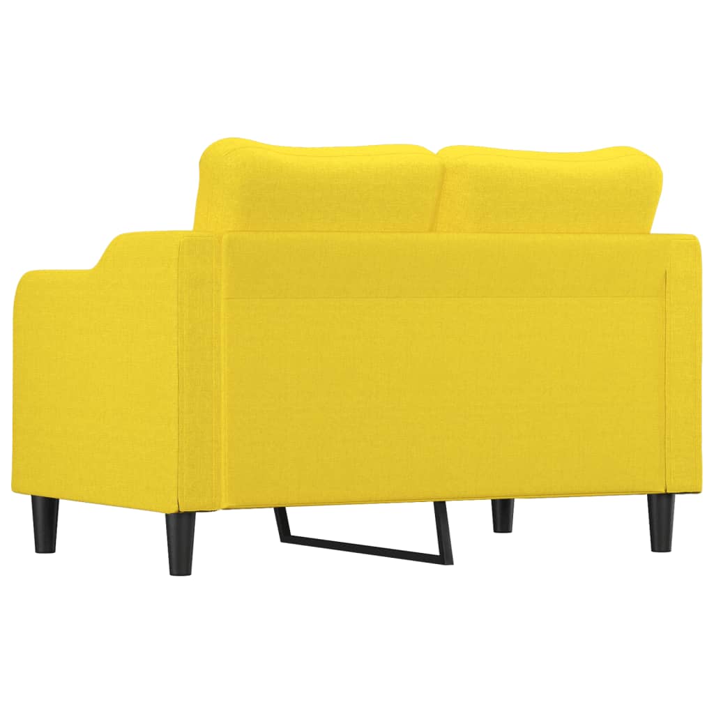Vidaxl 2-Seater Sofa, Light Yellow, 120 Cm, Upholstered In Fabric