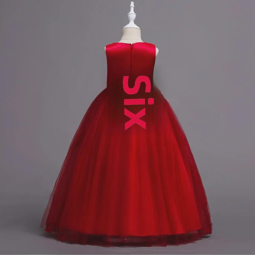 Flickors prinsessklänning: Lång, Medium & Stor Spets Puffig Kjol Bröllopsväst