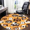 1pc Pets Animals Office Round Area Rug, Indoor Mat Suitable For Office, Under Office Chairs Bedroom Living Room Home Decor, Room Deco