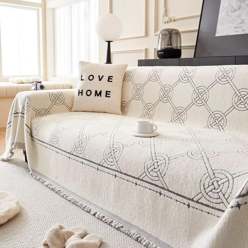 Light Luxury and High-end Sofa Towel Full Cover Dustproof Sofa Blanket Sofa Cover Sofa Cushion New Year Sofa Cover Cloth