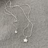 925 Silver Necklace Cute Five Pointed Star Smile Dimple Pendant for Women Girl Jewelry Gift