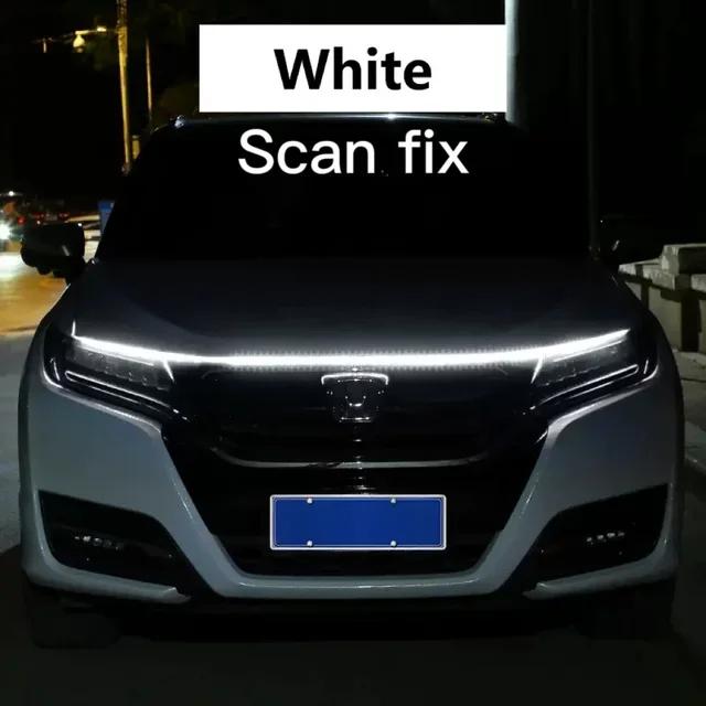 LED Daytime Running Light Scan Starting Car Hood Decorative Lights DRL Auto Engine Hood Guide Decorative Ambient Lamp 12V
