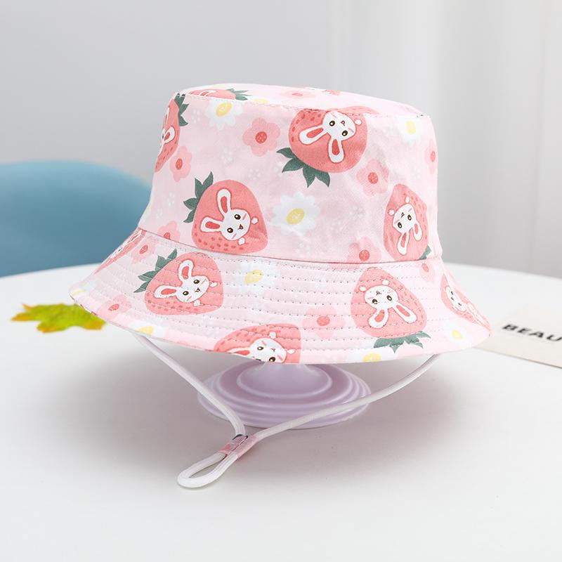 Summer Baby Hat Boy Girl Cotton Uv Protection Sun Cap Children Panama Beach Kids Bucket Hat Cute Cartoon Infant Caps
