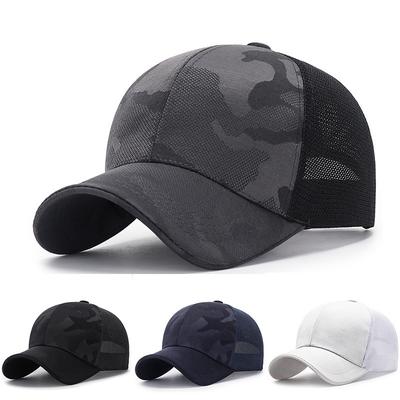 Unisex Mesh Baseball Cap Summer Outdoor Camouflage Mountaineering Cap Breathable Adjustable Sun Hat EMA