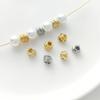 10pcs Brass Beads Gold Plated Irregular Wrapped Loose Beads For DIY Women Fashion Jewelry Making 6mm X 5mm, Hole: Approx 2.5mm