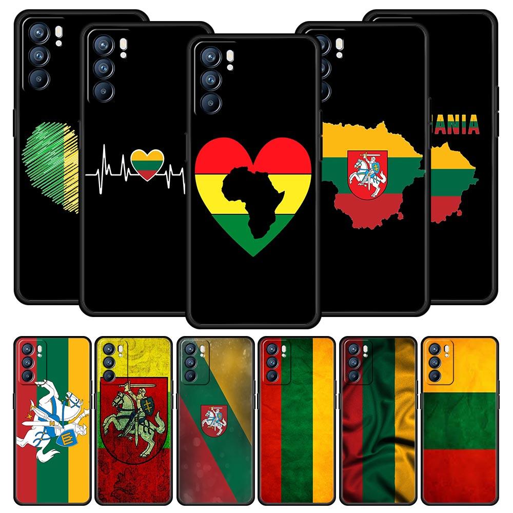 Flag of Lithuania Flag Phone Case For Oppo Reno8 Reno7 Reno6 Pro A54 5G Find X6 X5 A53 A52 A9 A15 A95 A17 A16 A74 A57 A31 Cover