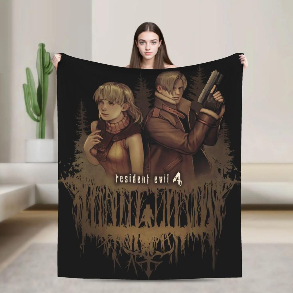 Warm Soft Flannel Throw Blanket for Kids and Adults Travel Blanket with Cool Prints of Resident Evil Umbrella Corporation Aesthe